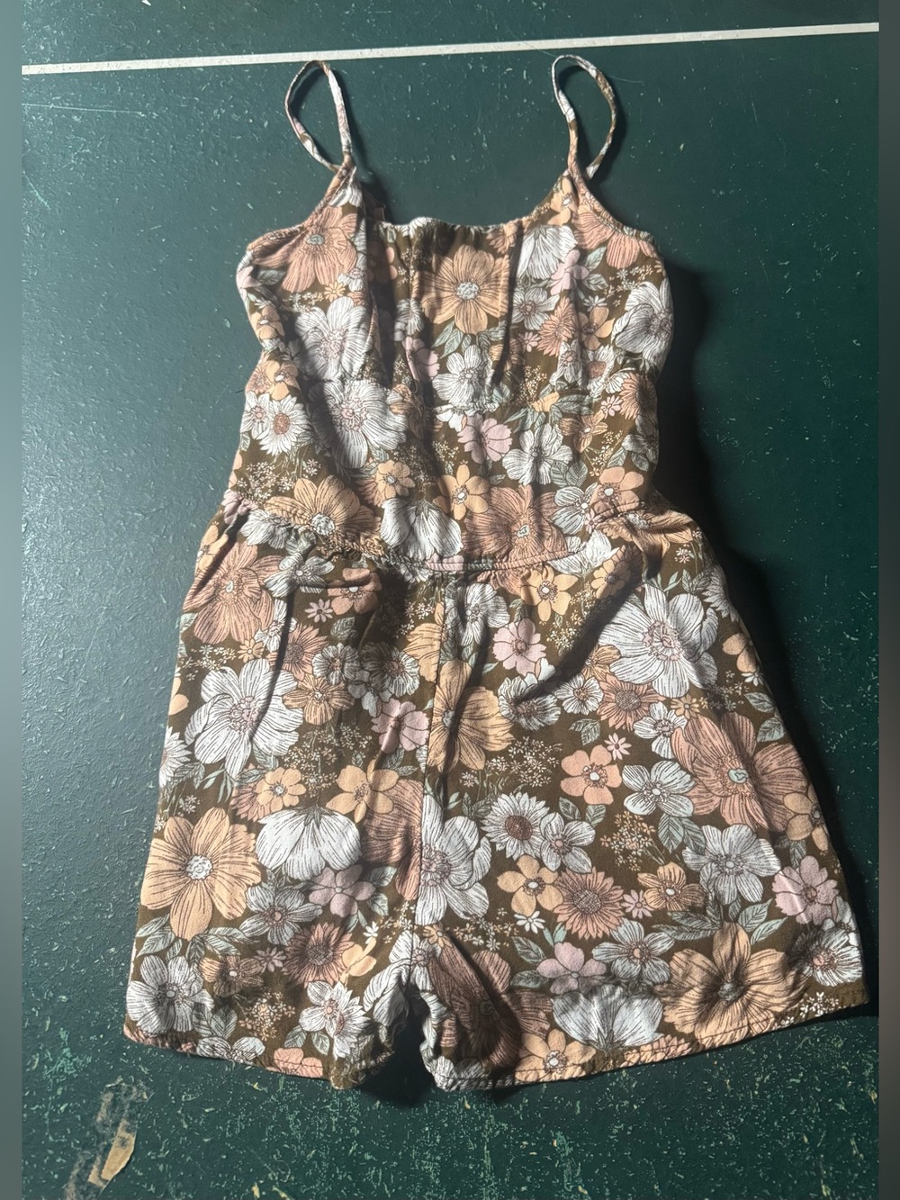 Abercrombie Kids Brown Floral Romper - Girls -11/12